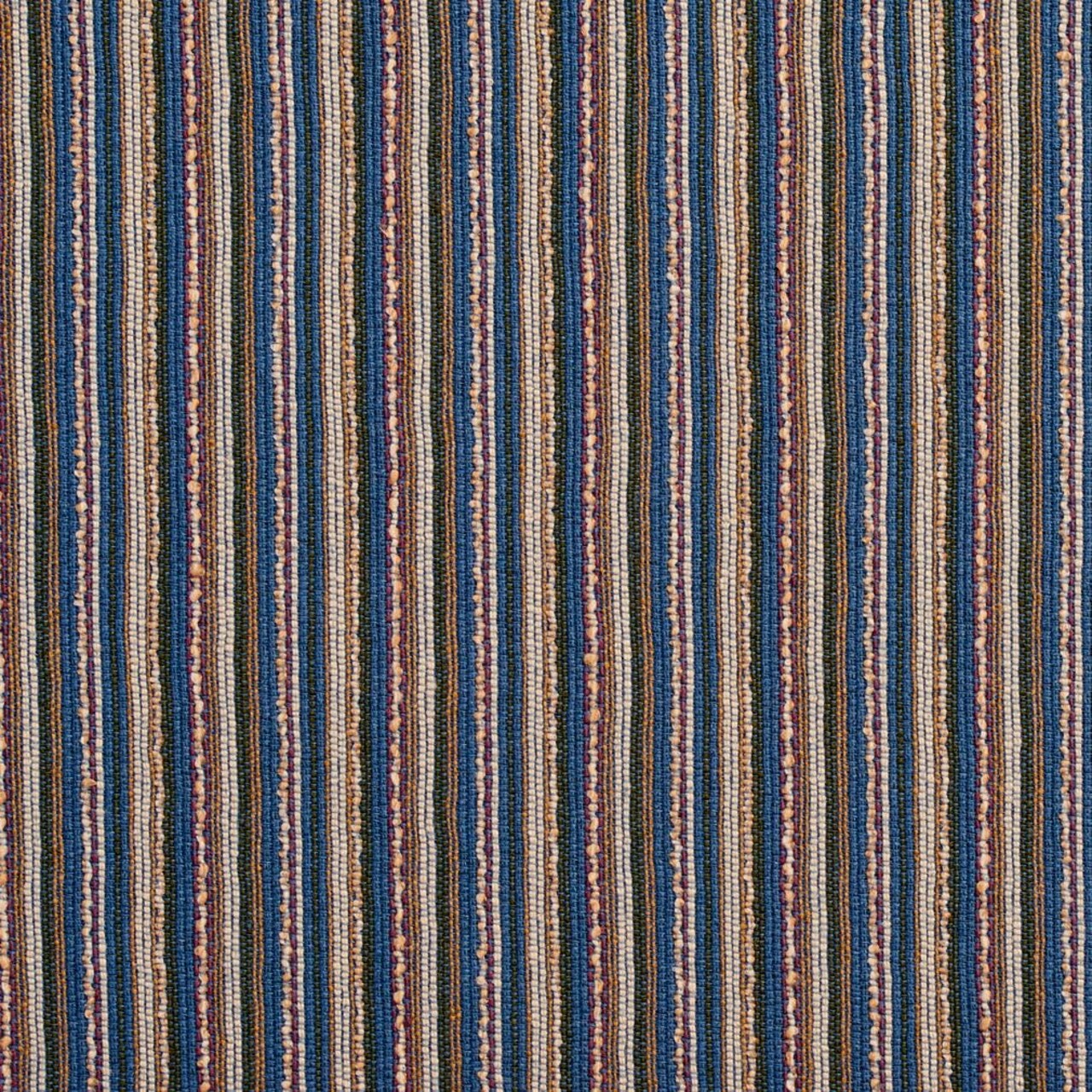 Blue Made in America Stripe Woven Pattern Upholstery Fabric by The Yard - SKU: Vista Wedgewood